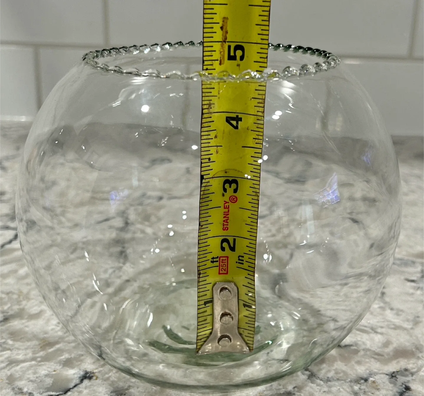 Clear Glass Round Vase, 5" Height image indicator(4)