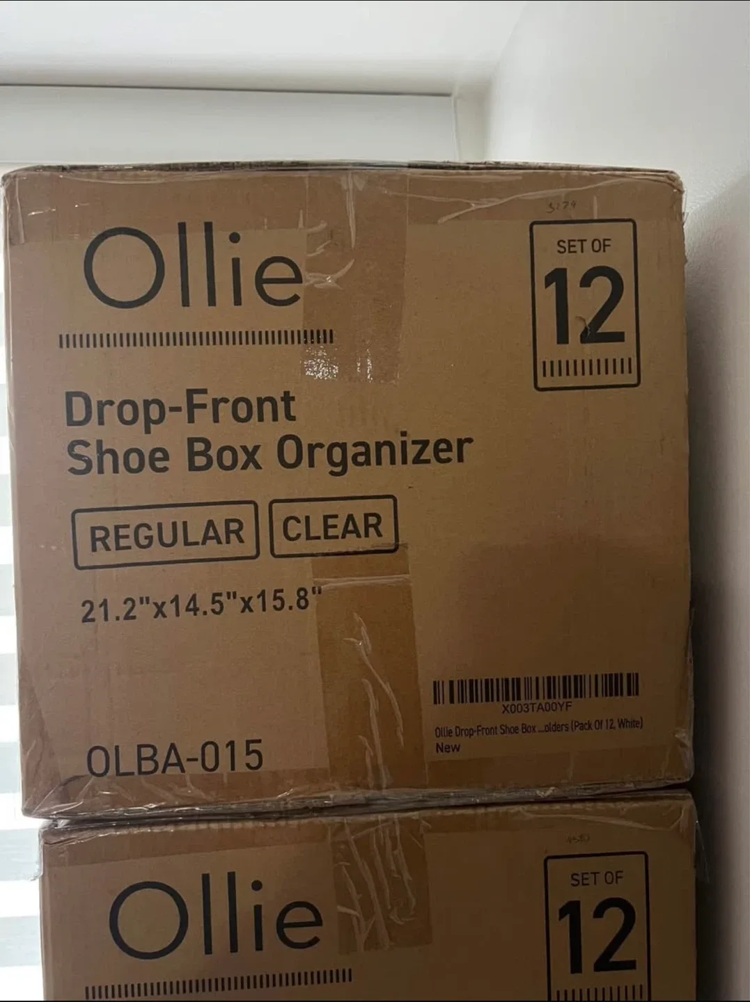 Ollie Drop-Front Shoe Box Organizer - Set of 12 - Clear image indicator(3)
