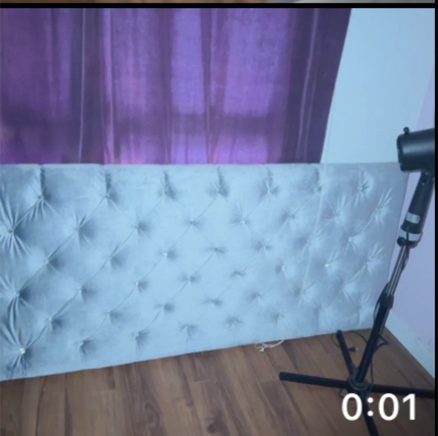 Tufted Headboard - Light Blue