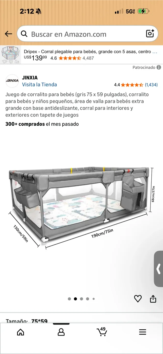 JINXIA Baby Playpen 75x59 inch image indicator(2)