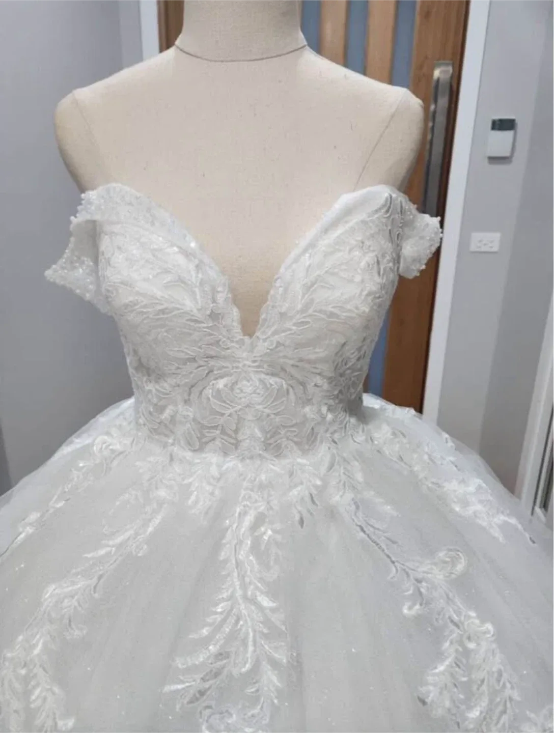 Wedding Dress - Off-the-Shoulder Ball Gown image indicator(3)