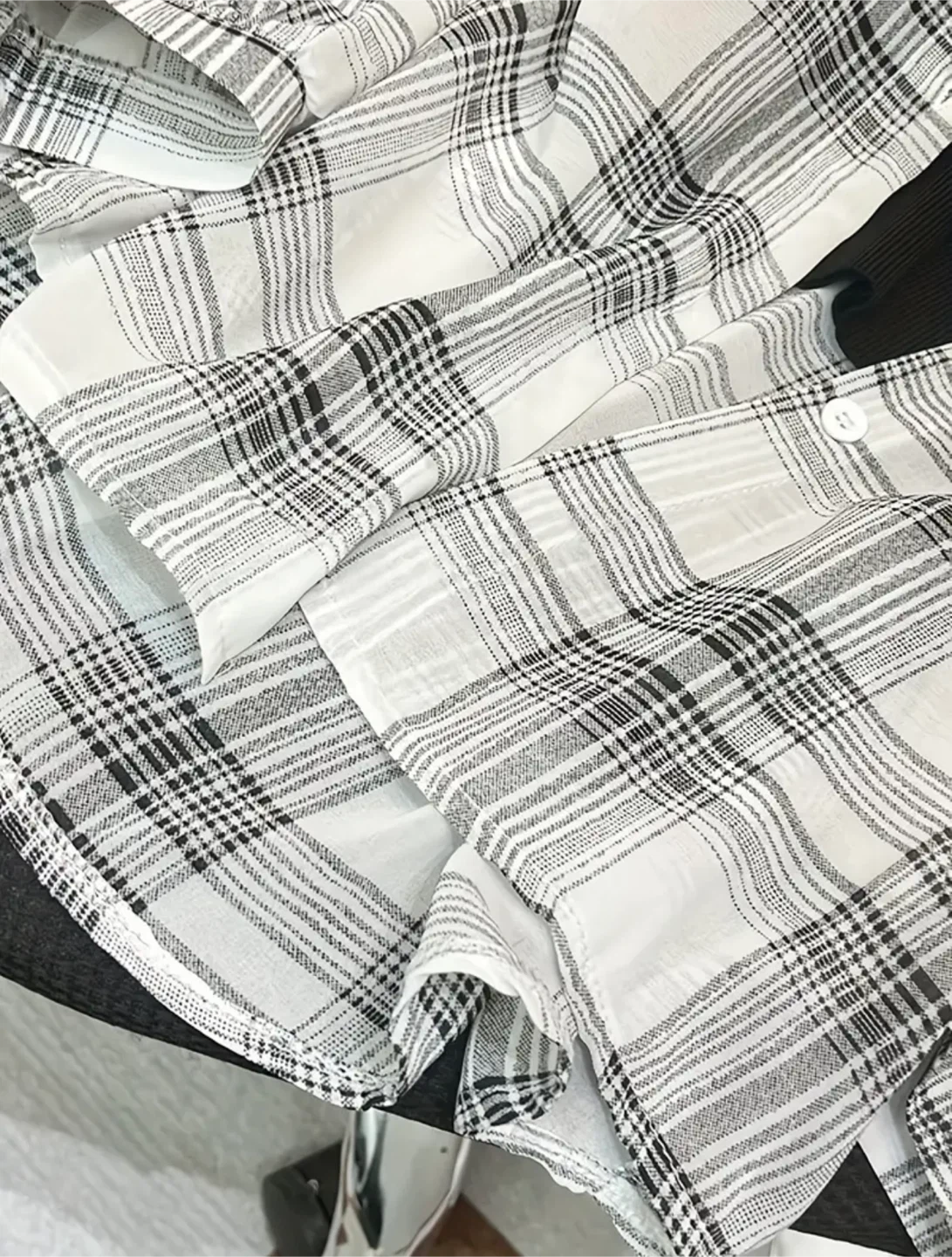 Plaid Button-Up Shirt - photo 3