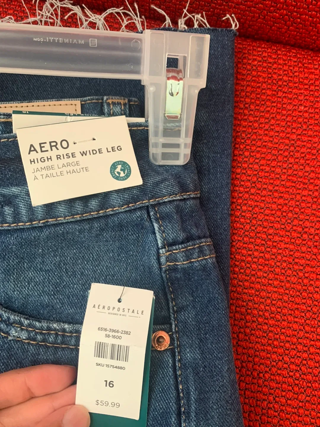 AERO High Rise Wide Leg Jeans - Size 16 image indicator(2)