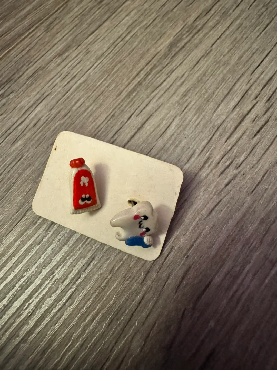 Tooth & Toothpaste Enamel earrings