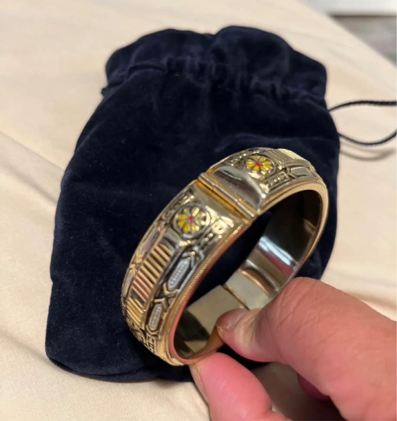 Italian Gold plated Bangle Bracelet - photo 4