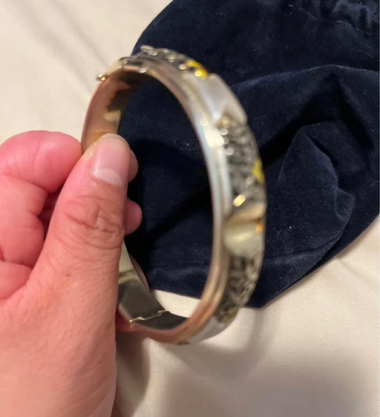 Italian Gold plated Bangle Bracelet - photo 3