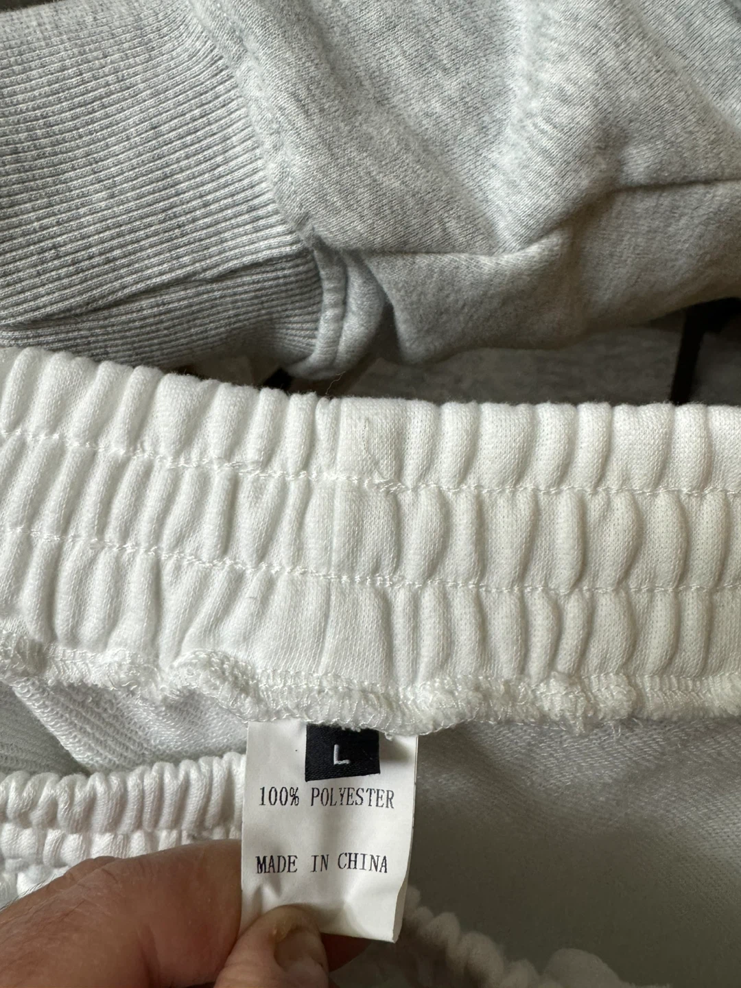 White Polyester Sweatpants - Size L - photo 3