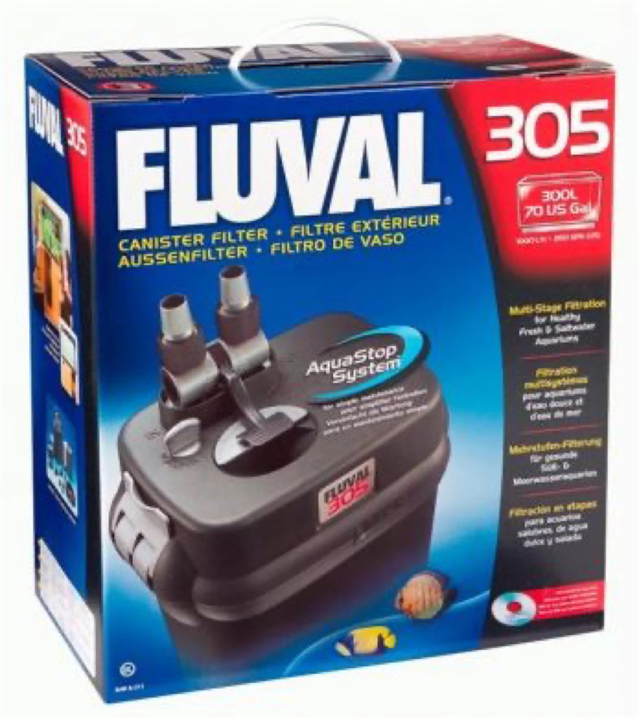 Fluval 305 Canister Filter for Aquariums