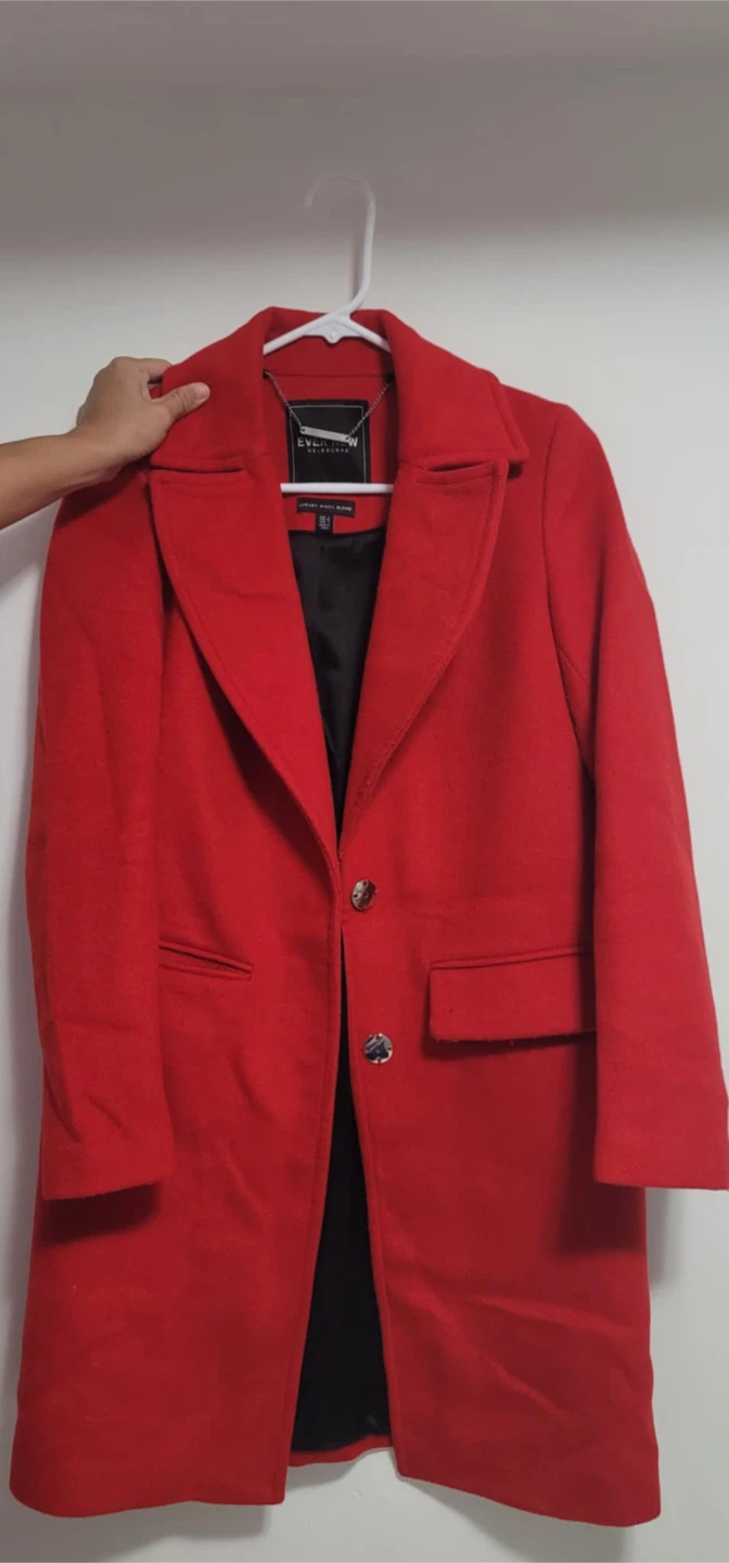 Ever New Red Wool Blend Coat - Size 6