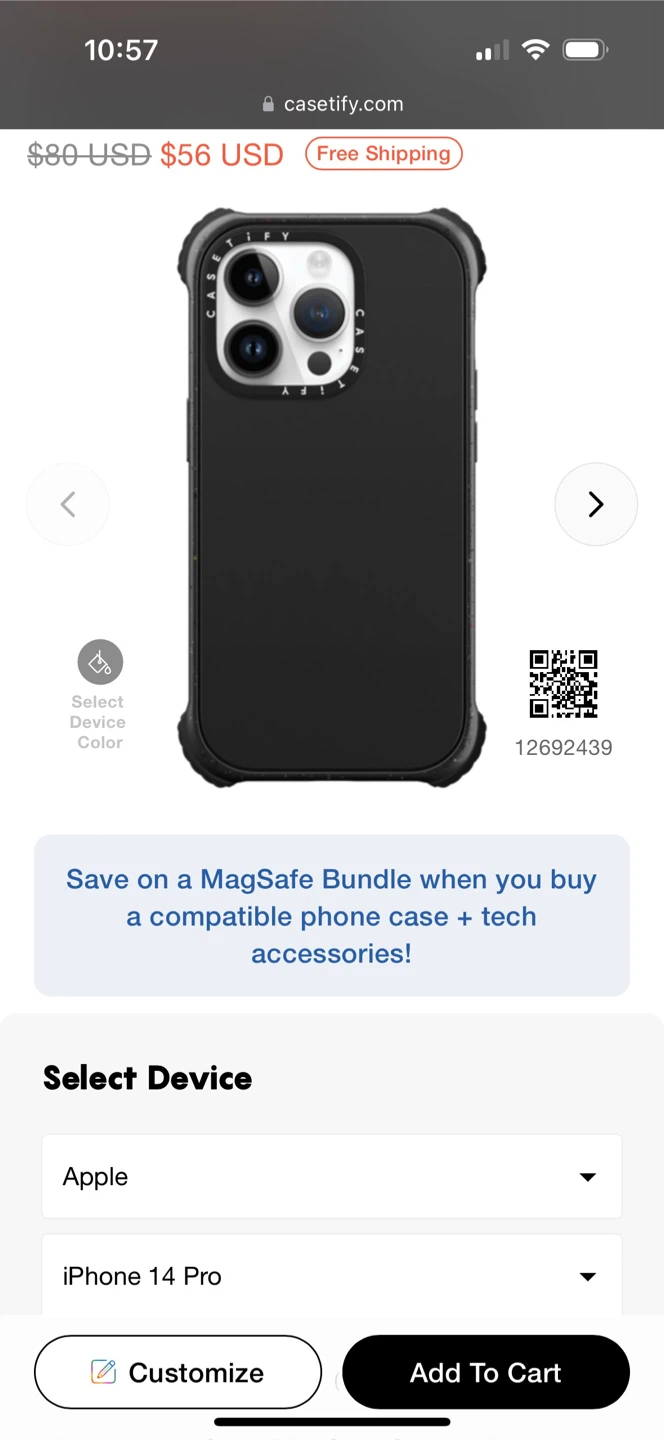 Casetify Ultra Impact iPhone 14 Pro Case - Matte Black - photo 3