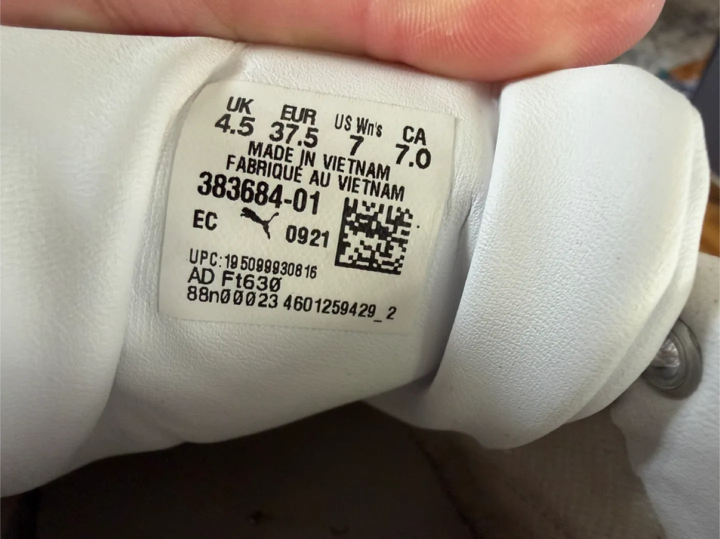 Puma Mayze Lth White Sneakers - Size 7 image indicator(2)