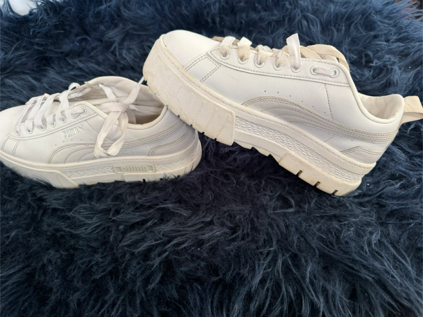 Puma Mayze Lth White Sneakers - Size 7