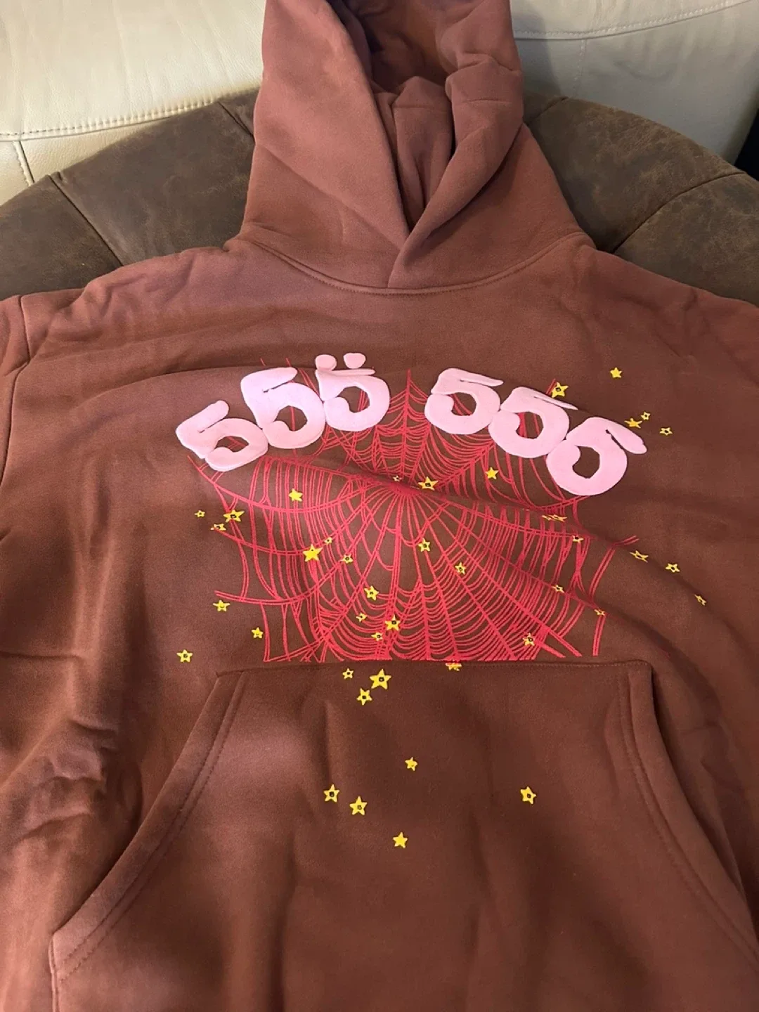 Sp5der Brown Hoodie image indicator(2)