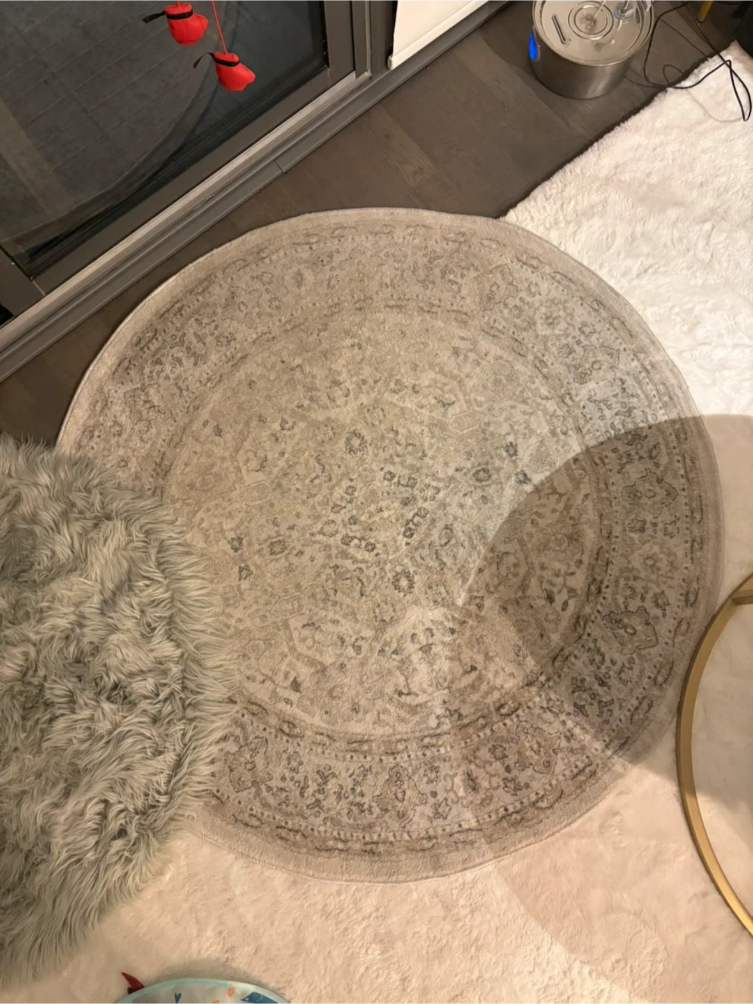 Round Beige Area Rug thumbnail