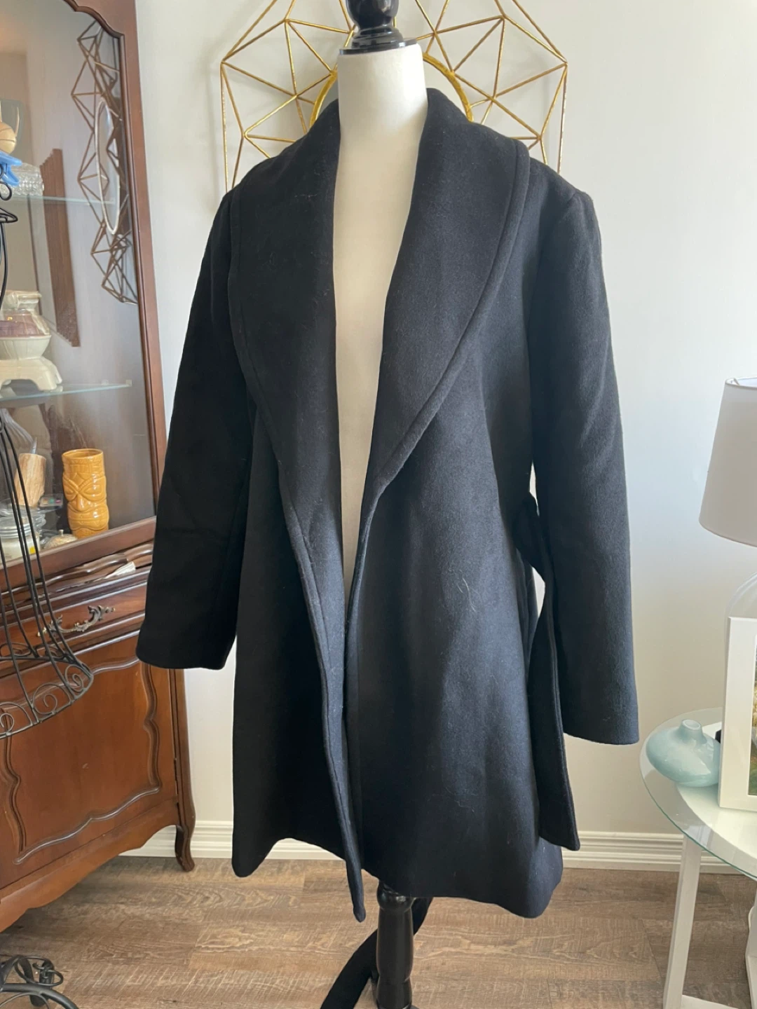 Black Belted Coat - photo 2