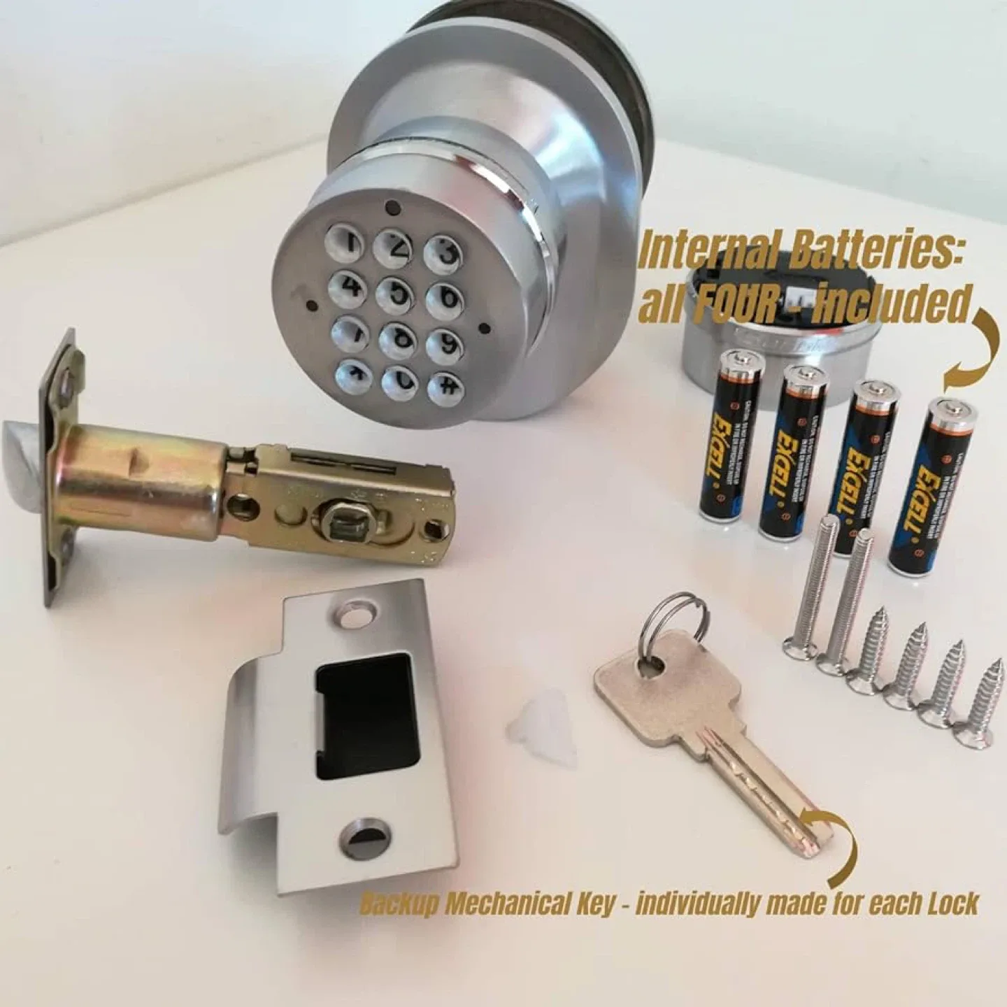 Combination Door Lock with Key Backup image indicator(2)