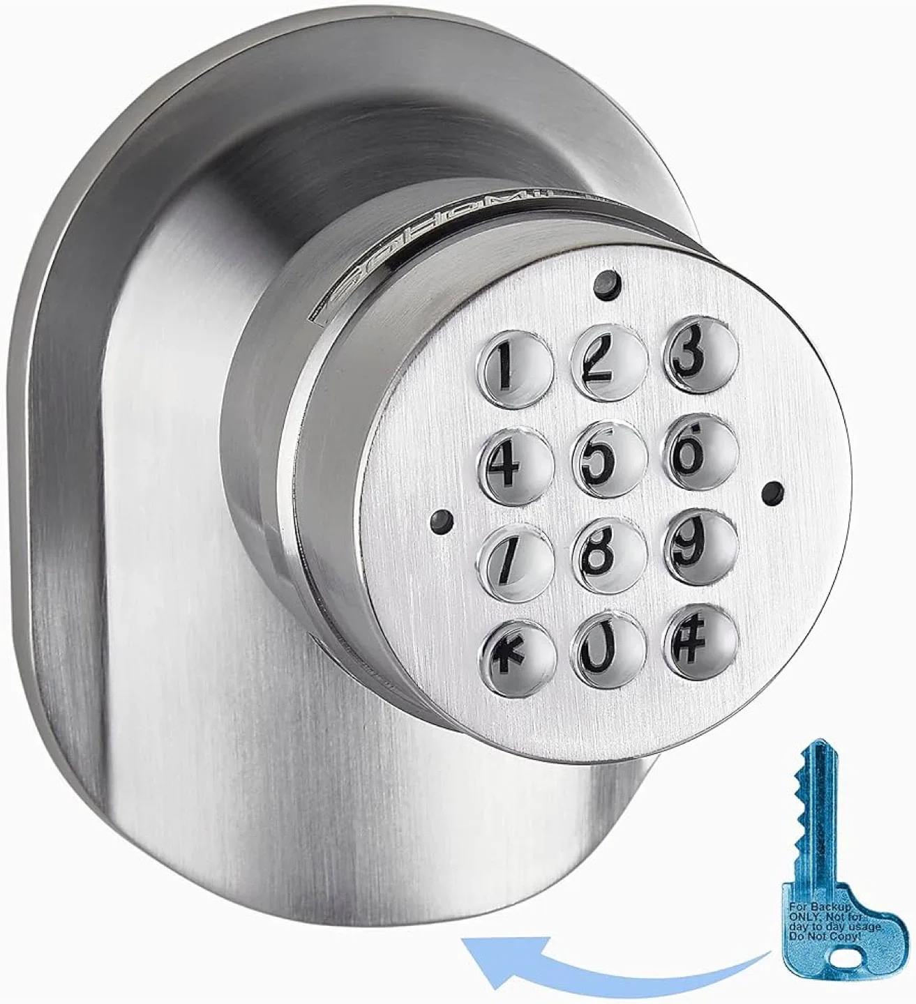 Combination Door Lock with Key Backup image indicator(5)