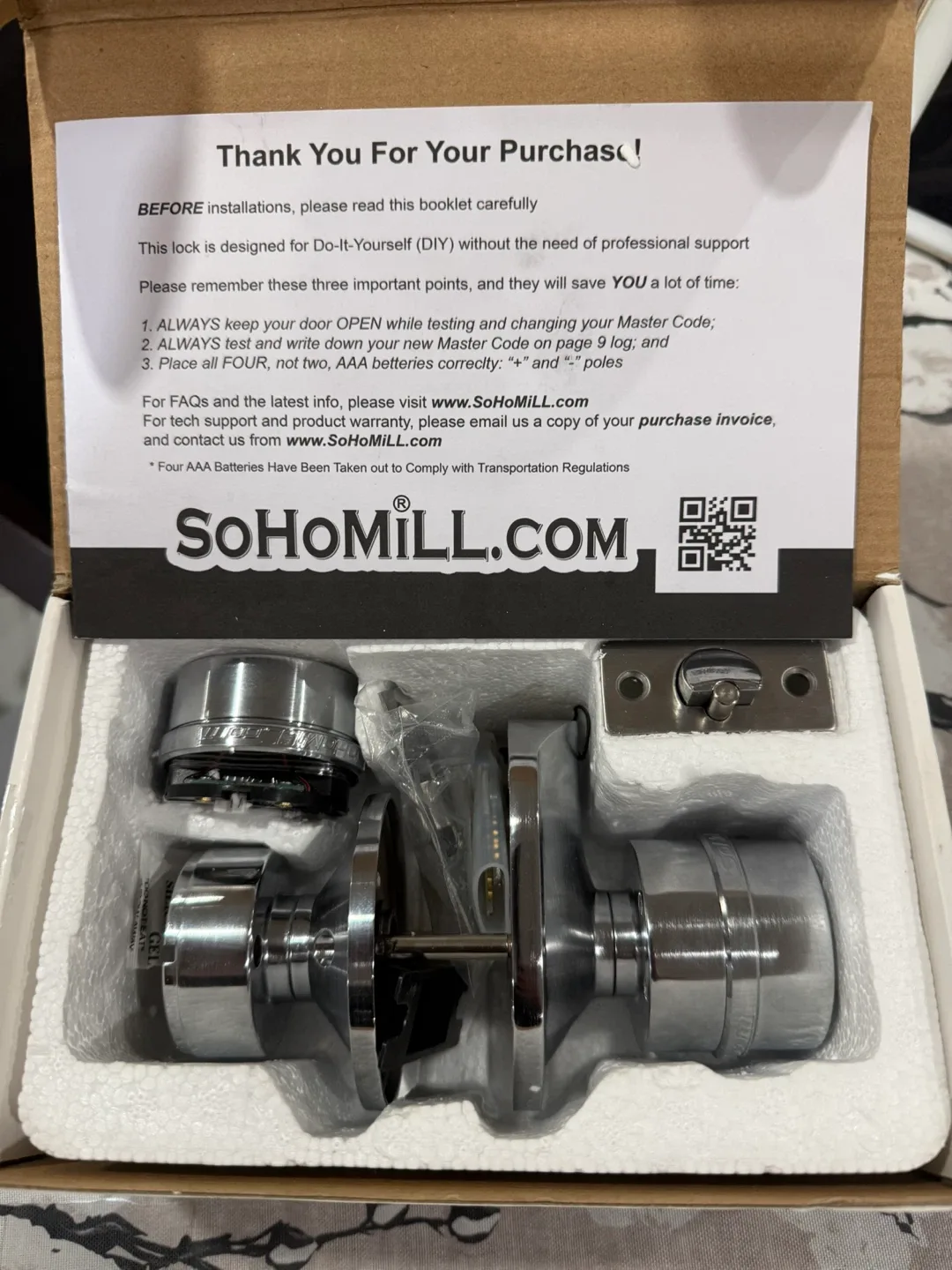 Combination Door Lock with Key Backup image indicator(7)