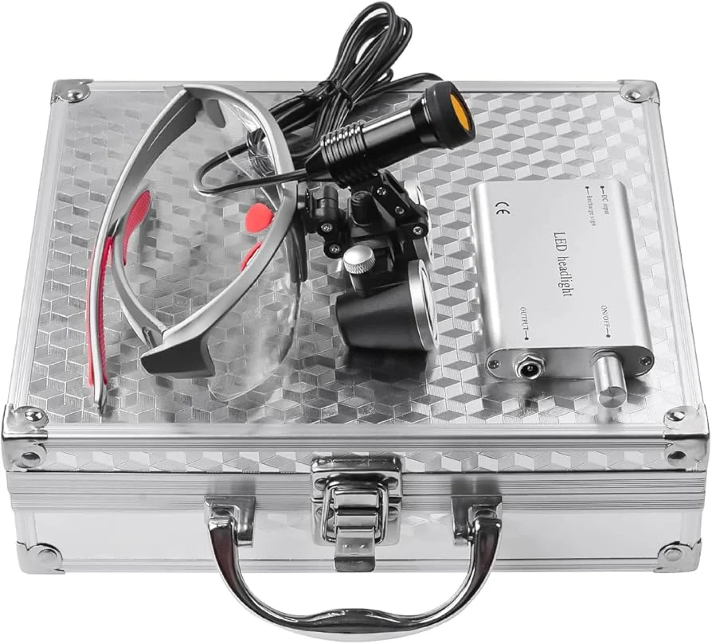 New LED Surgical Medical Headlight Loupes with Case image indicator(4)