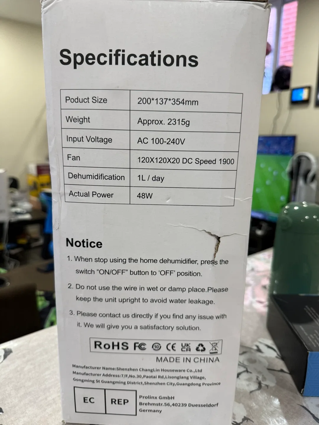 Household Dehumidifier image indicator(3)