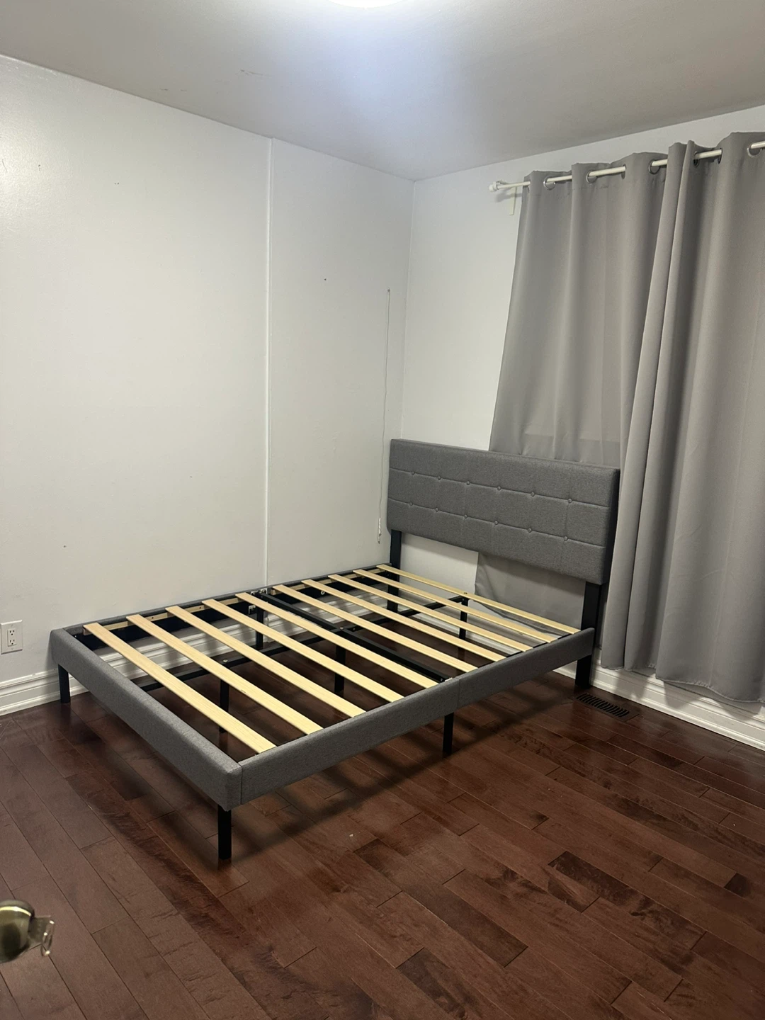 Grey Upholstered Bed Frame
