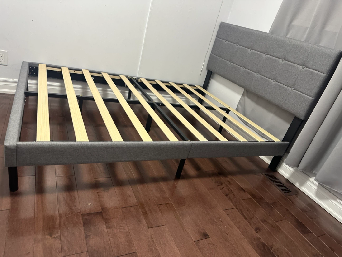 Grey Upholstered Bed Frame - photo 4