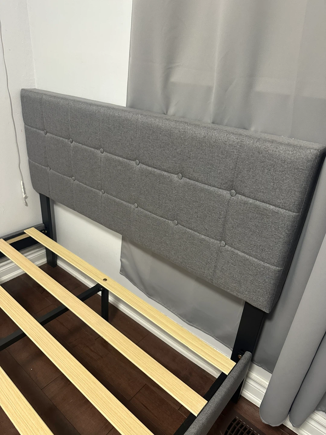 Grey Upholstered Bed Frame - photo 2