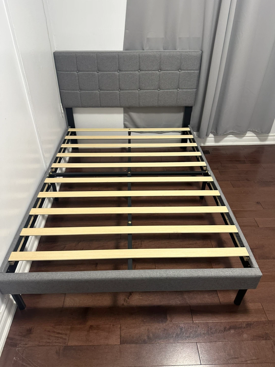 Grey Upholstered Bed Frame - photo 3