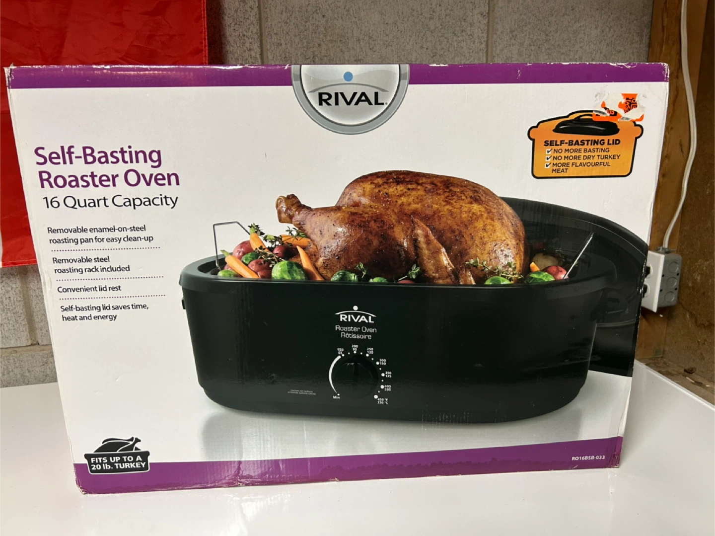 Rival Self-Basting Roaster Oven - 16 Quart Capacity
