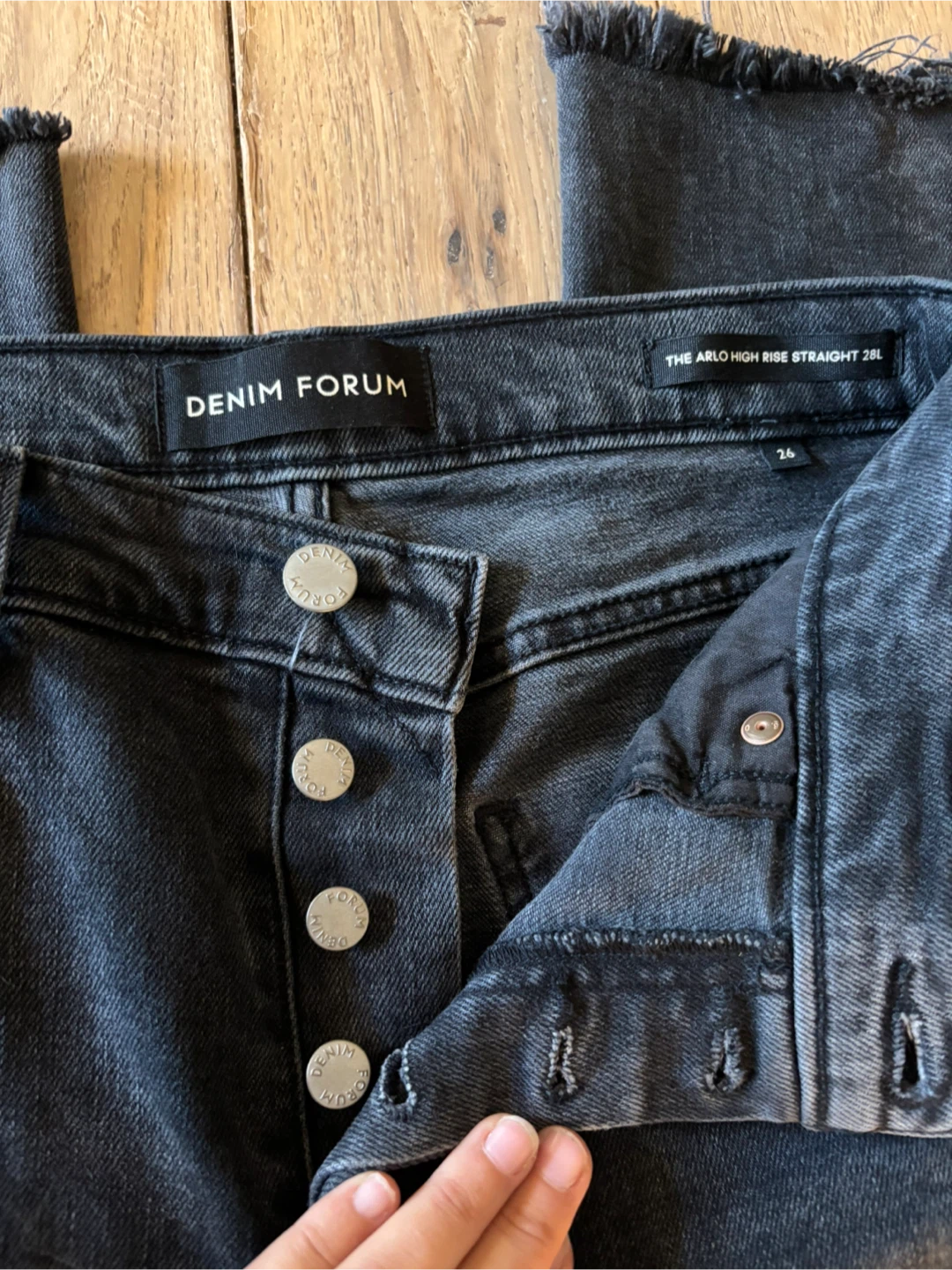 Denim Forum Arlo High Rise Straight Jeans - Size 26 - photo 2