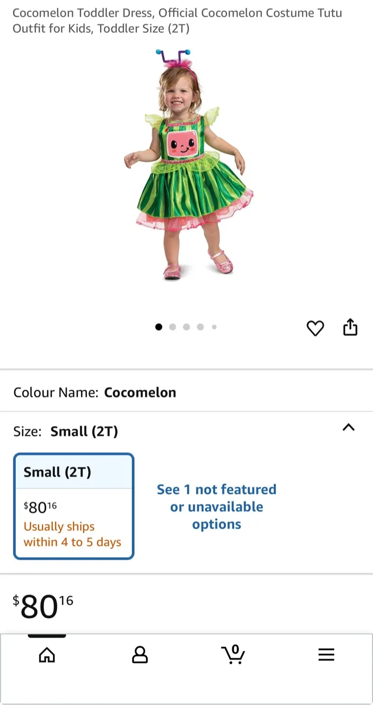 New Cocomelon Toddler Costume Dress - Size 2T image indicator(3)