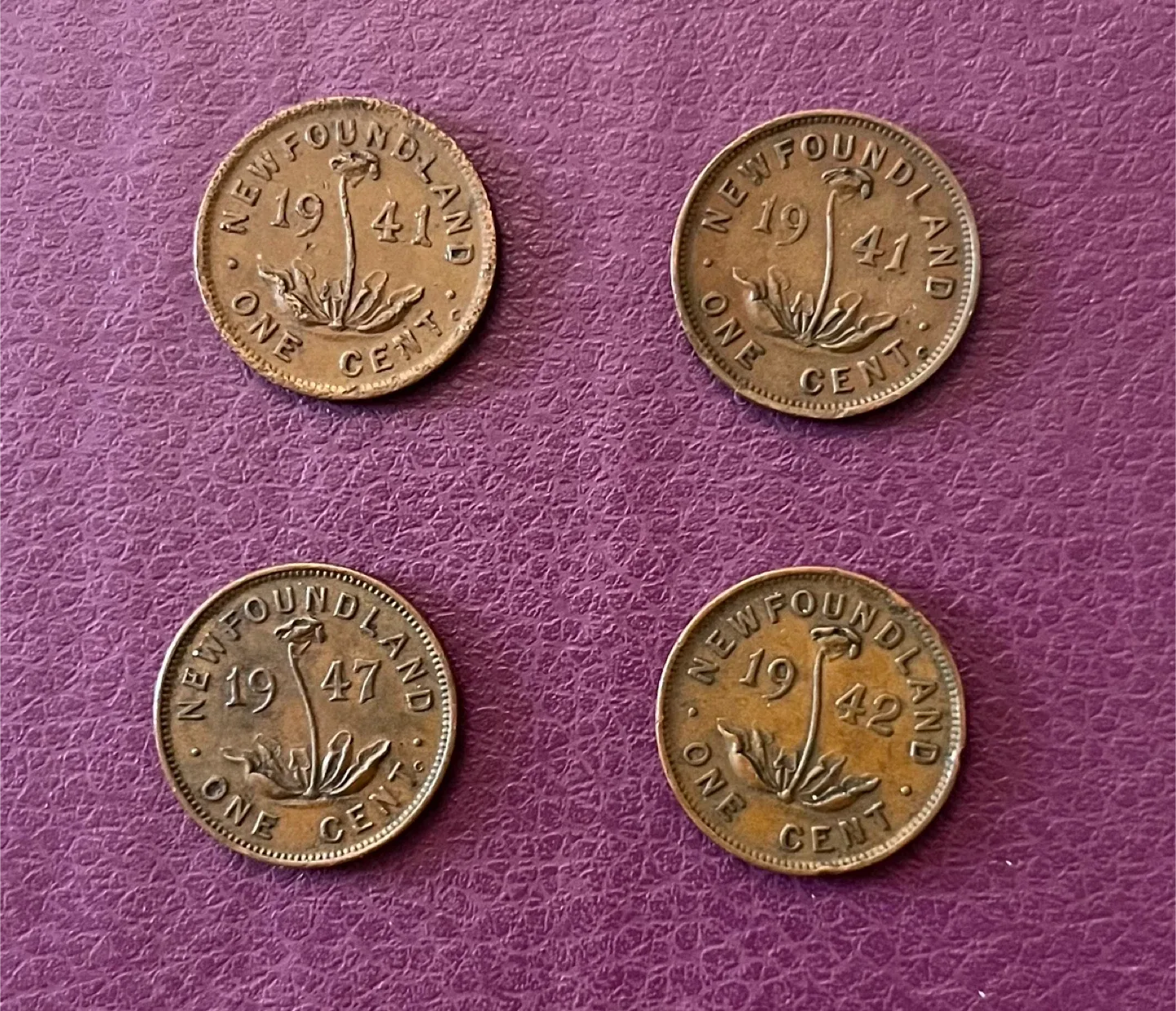 WW-2 Vintage Newfoundland One Cent Coins image indicator(2)