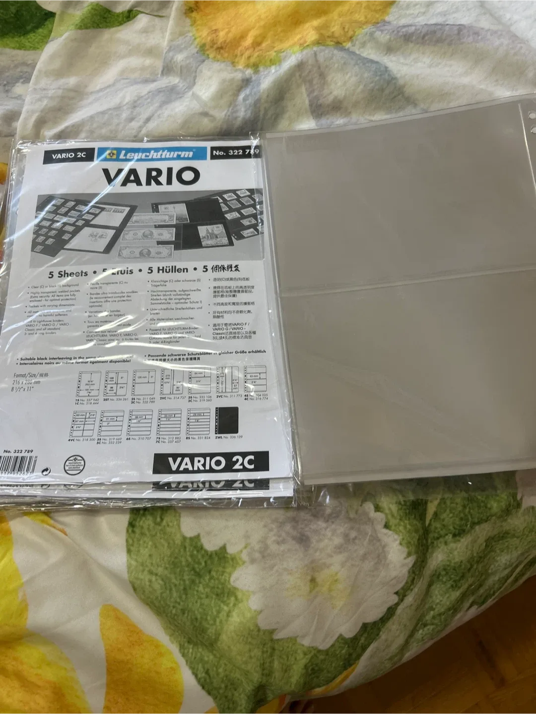 Leuchtturm VARIO 2C Coin/Stamp Holder Sheets - 5 Pack