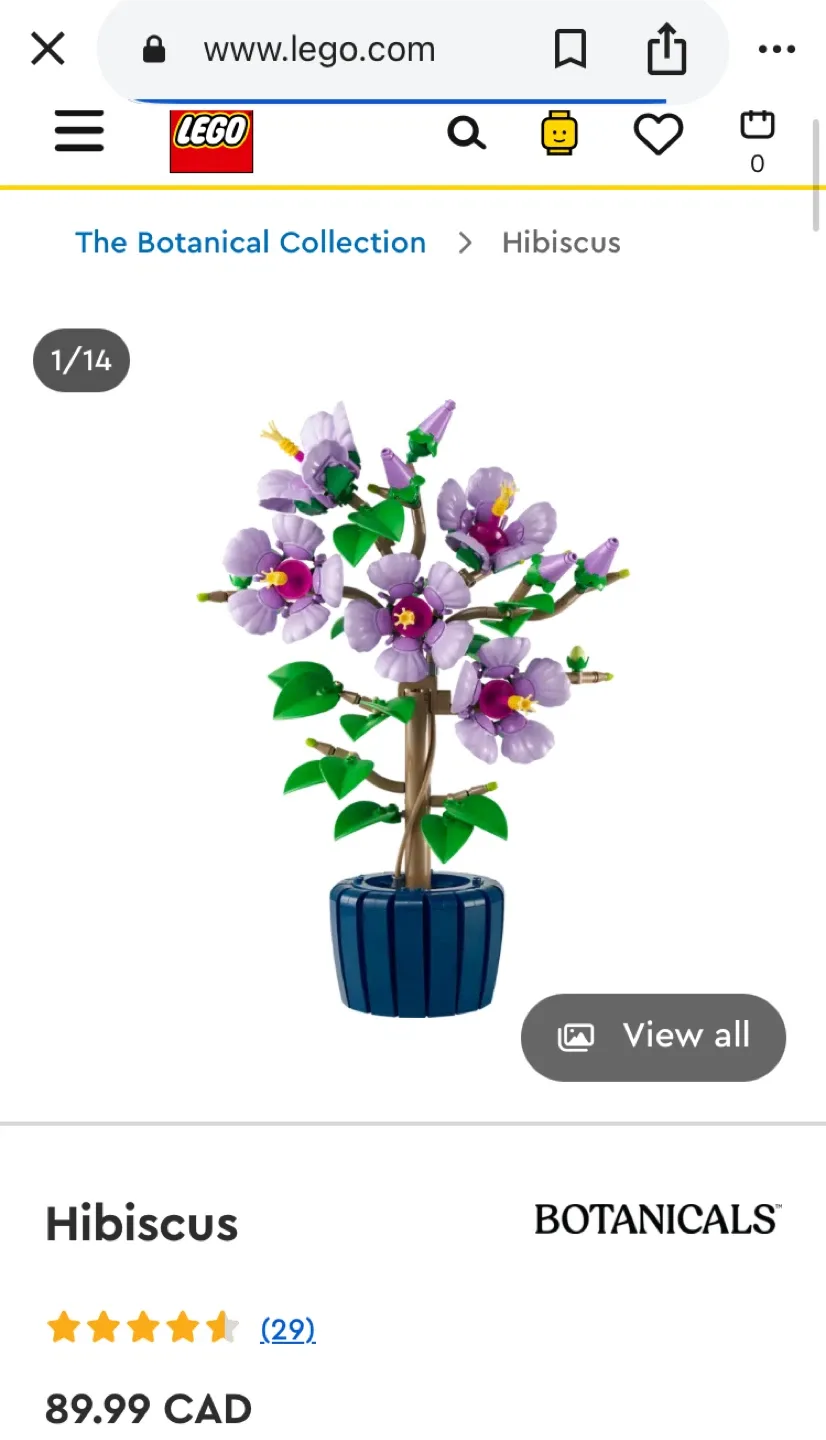 Brand new Lego botanical hibiscus set image indicator(3)