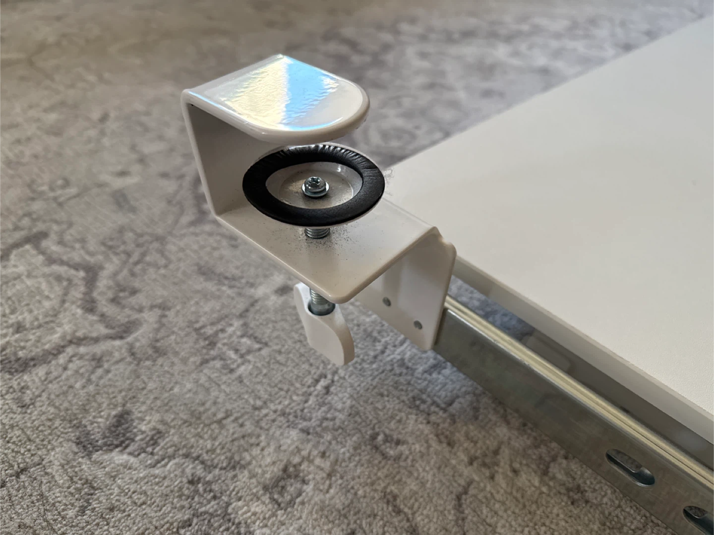 White Sliding Under-Desk Keyboard Tray - photo 2