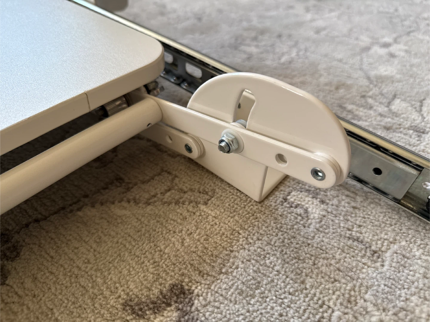 White Sliding Under-Desk Keyboard Tray - photo 3