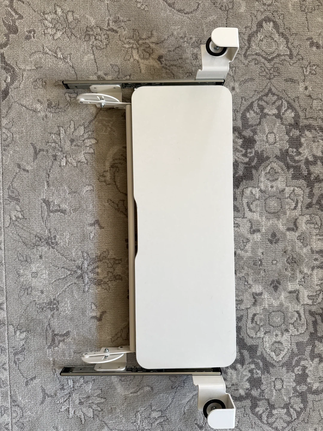 White Sliding Under-Desk Keyboard Tray