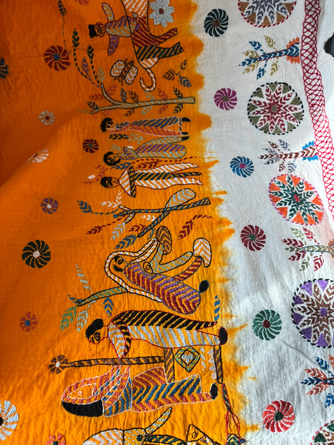 Embroidered Kantha Throw Blanket - photo 5