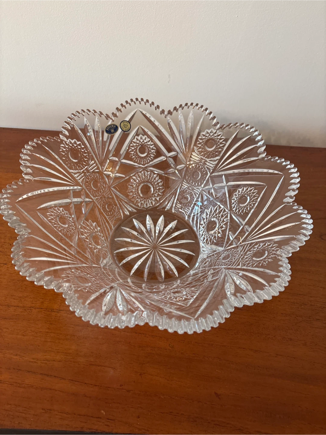 New Bohemia Czech Republic Lead Crystal Bowl - photo 4