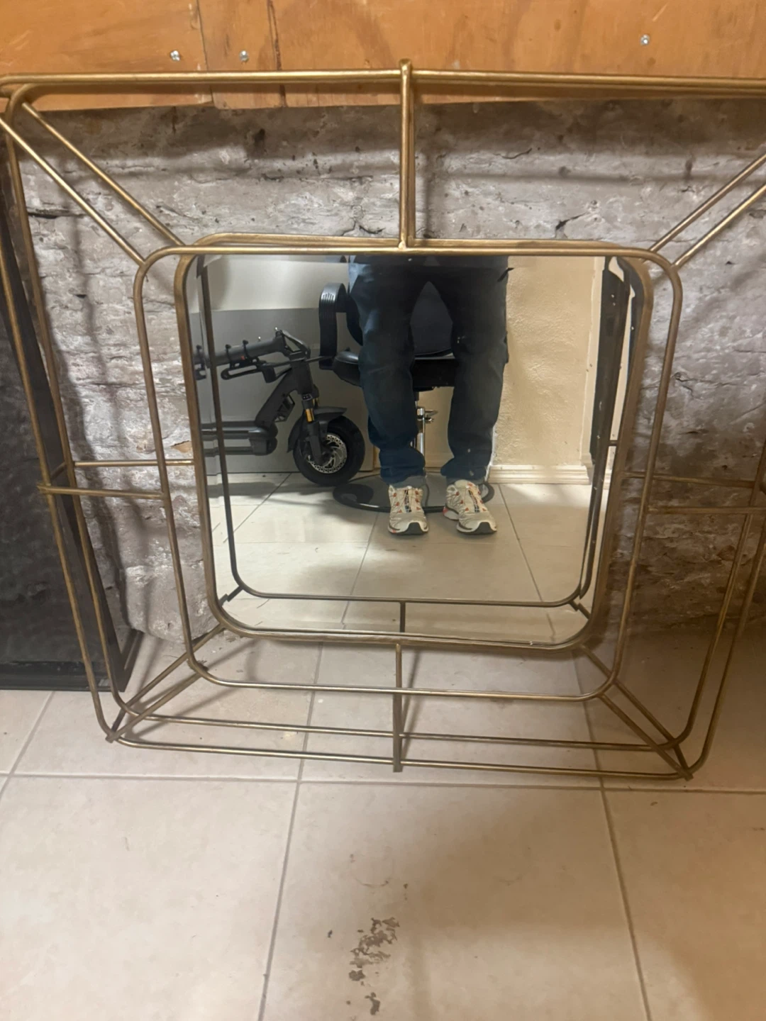 Gold Metal Frame Mirror
