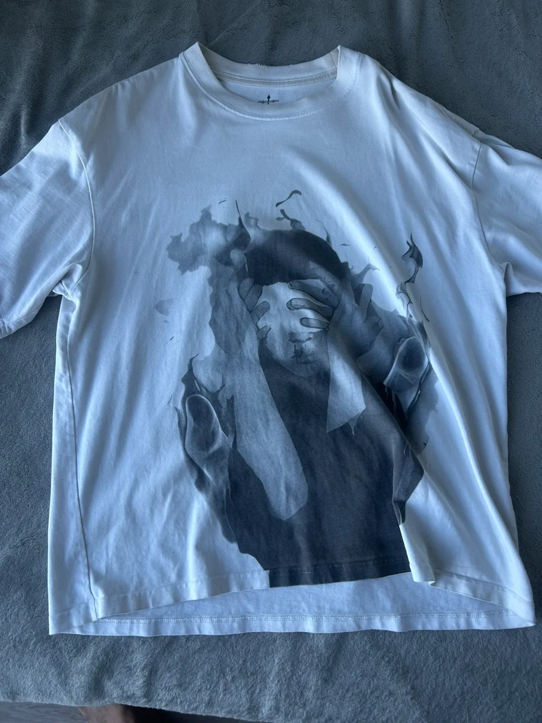 Praying White Graphic T-Shirt thumbnail