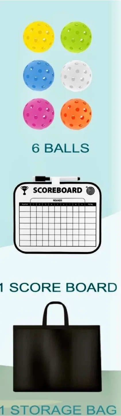 Golf Game Bucket Set 6, Led Lights, Scoreboard,Golf Practice image indicator(10)