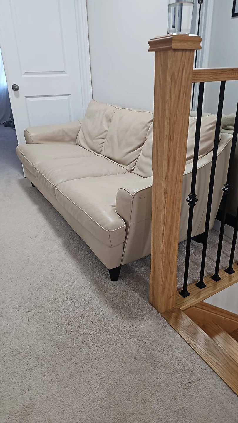 Beige Leather Sofa - Great Condition!