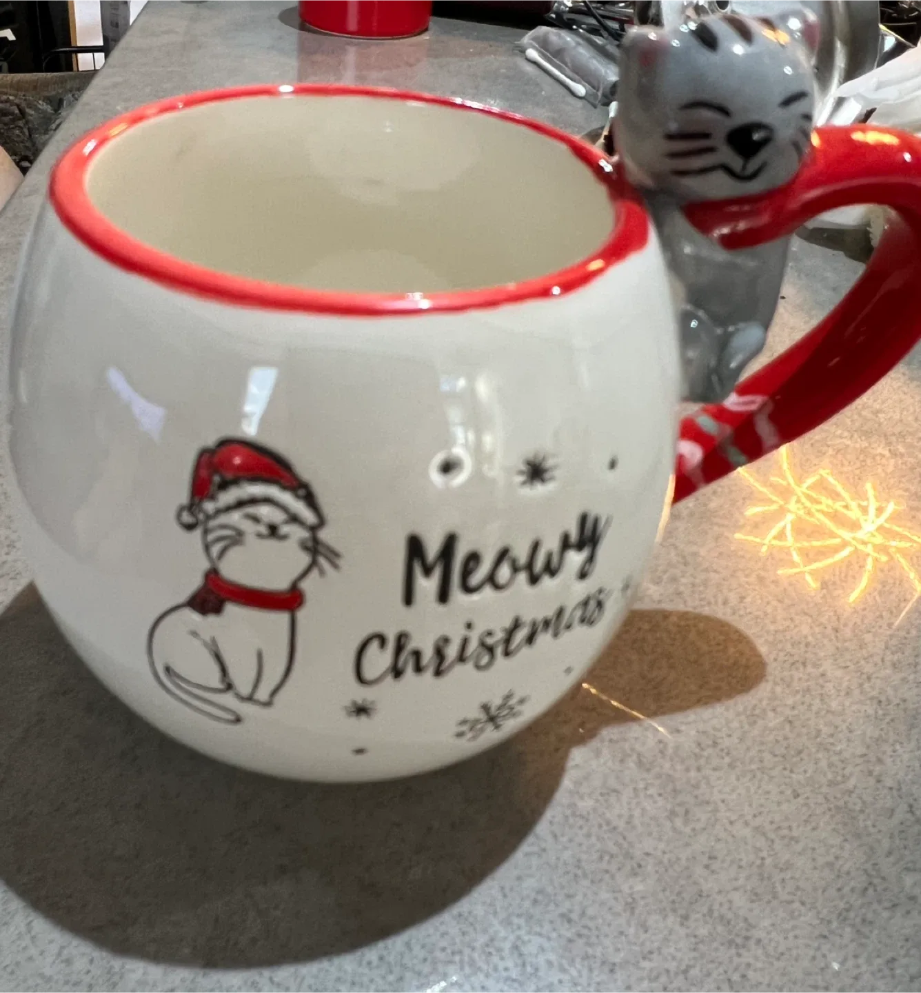 Meowy Christmas Cat Mug thumbnail