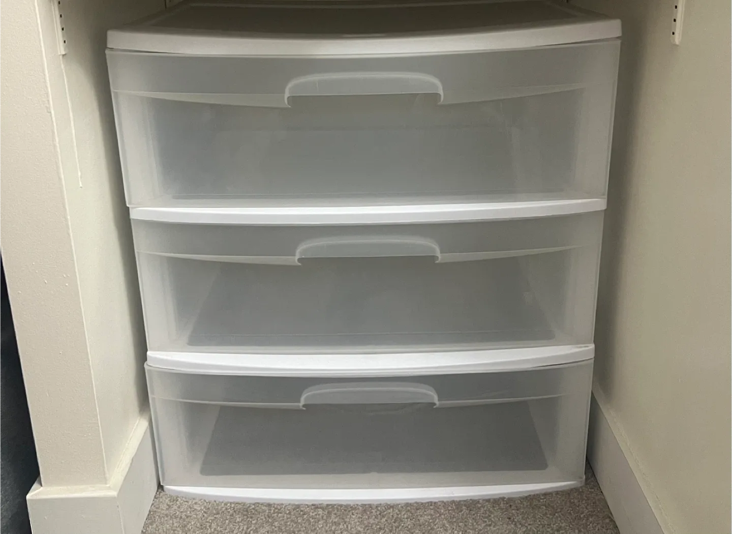 3-Drawer Plastic Storage Unit