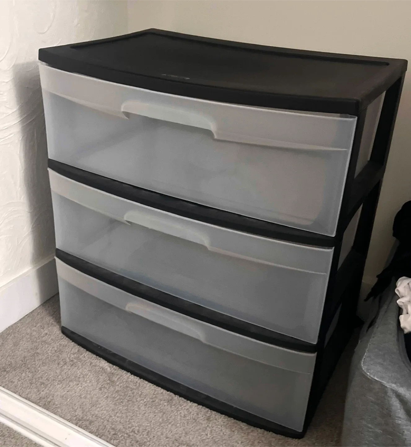 3-Drawer Plastic Storage Unit