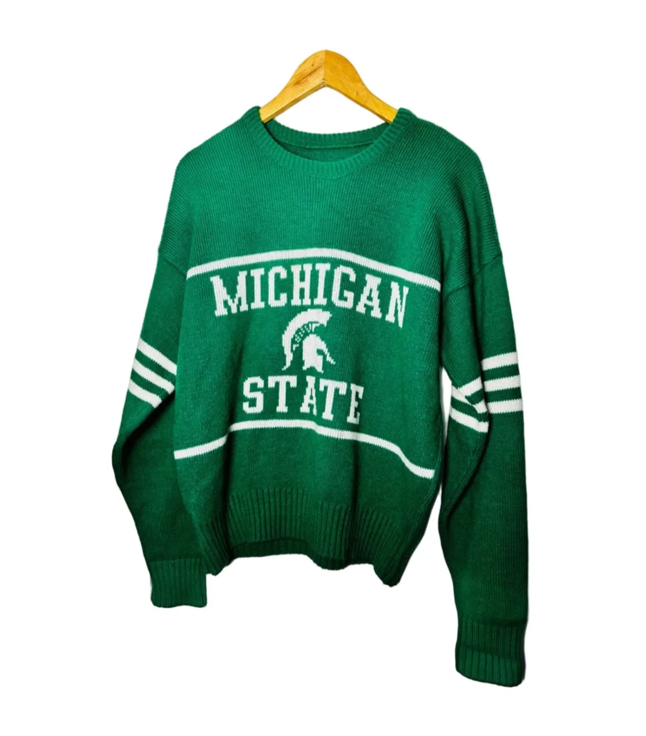 Vintage Kelly Green Michigan State Knitted Sweater image indicator(5)