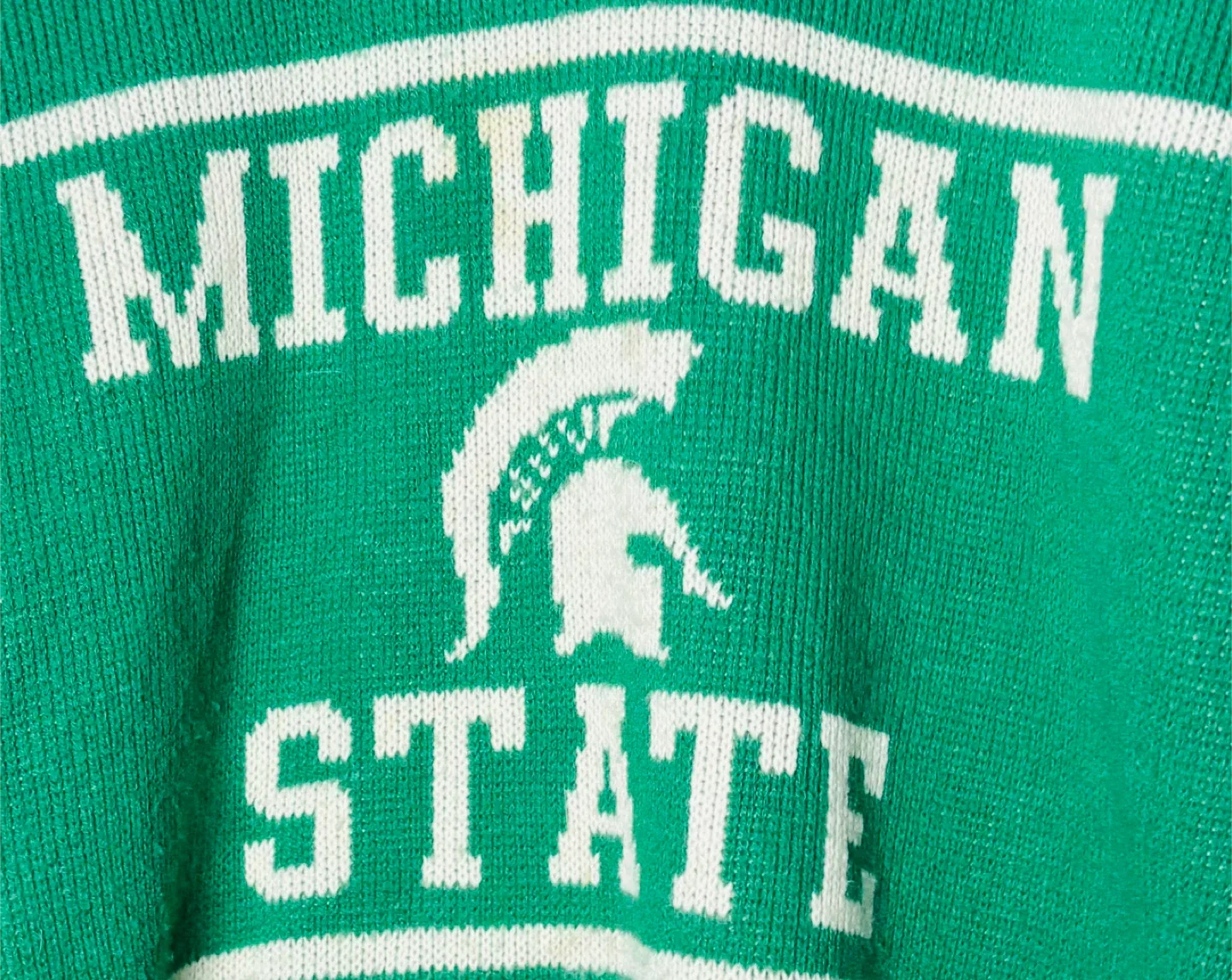 Vintage Kelly Green Michigan State Knitted Sweater image indicator(3)