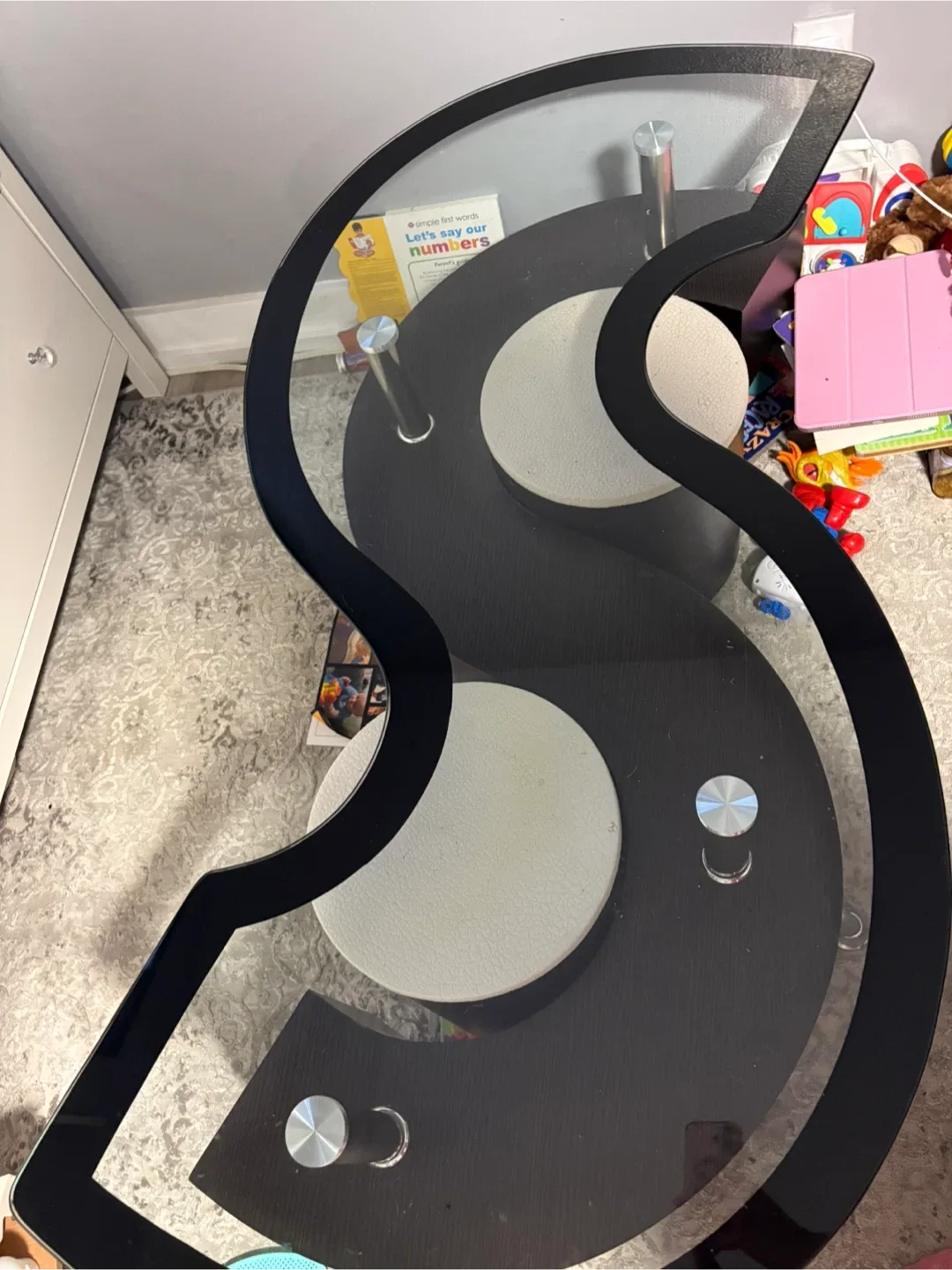 Unique Glass Top Coffee Table image indicator(2)