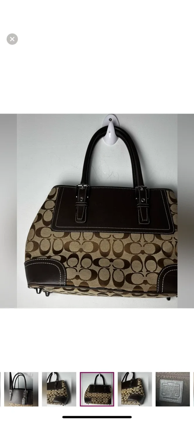 Coach Vintage Hampton Signature Jacquard Shoulder Bag image indicator(6)